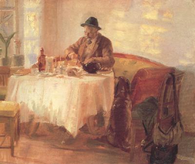 Anna Ancher Breakfast Before the Hunt (nn02) oil painting image